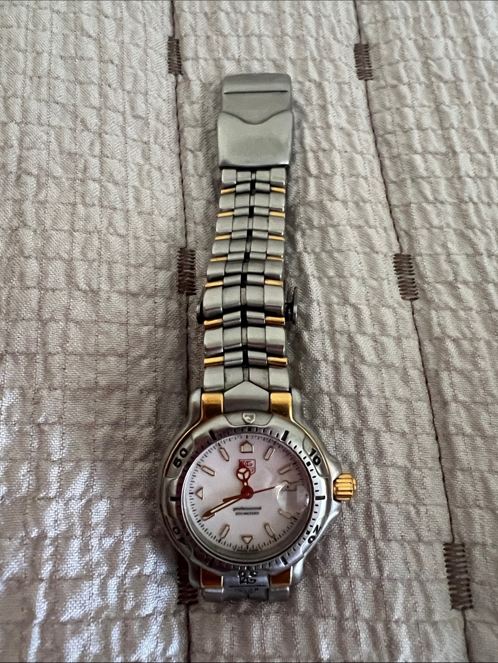 Tag Heuer Two-Tone Silver and Gold Bracelet Women's Watch with White Dial